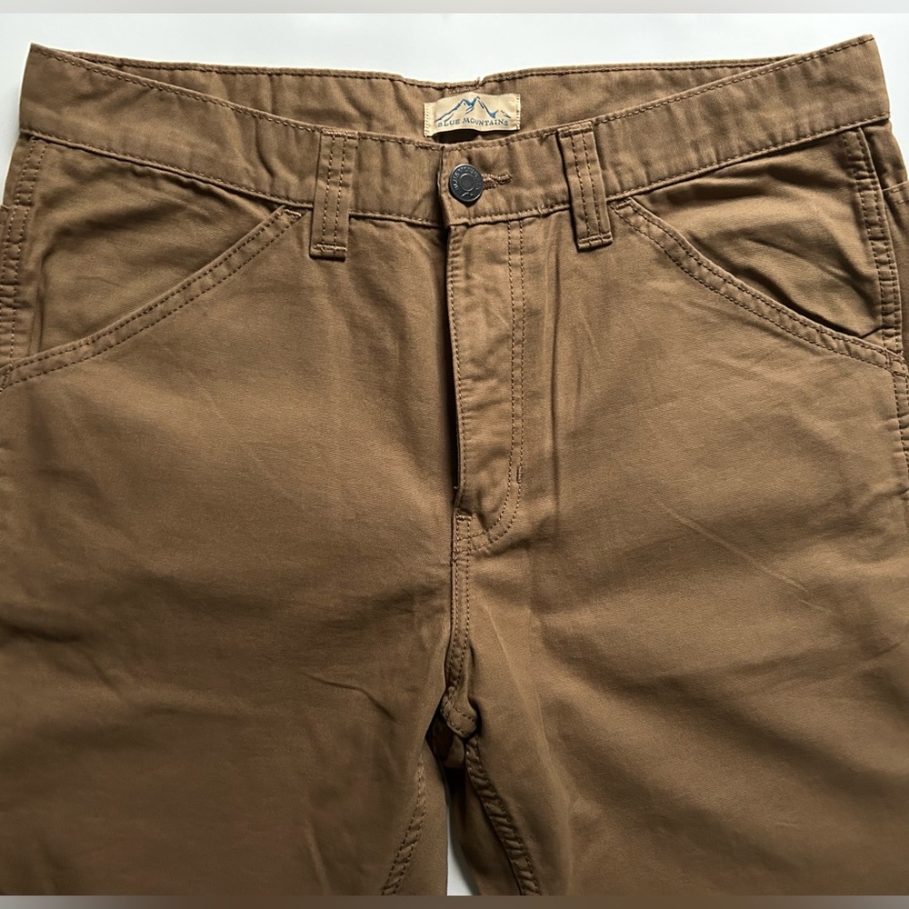 Blue Mountain Relaxed Fit Mid-Rise Utility Canvas Pants